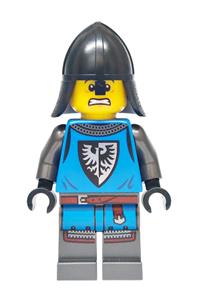 Forest Stronghold Black Falcon Soldier - Male Forest Stronghold Black Falcon Soldier with pearl dark gray detailed legs and a helmet with neck protector - adp171