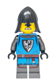 Male Forest Stronghold Black Falcon Soldier with pearl dark gray detailed legs and a helmet with neck protector - adp171