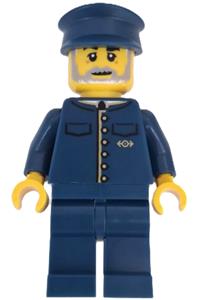Wild West Train Conductor - Male Wild West train conductor wearing a dark blue uniform - adp202