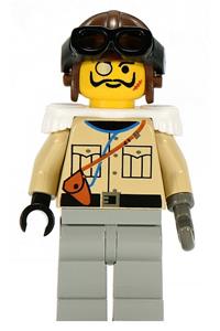 Baron Von Barron Minifigure - Baron Von Barron with brown aviator cap - adv004