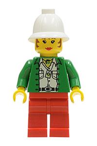 Miss Gail Storm Minifigure - Miss Gail Storm with pith helmet - adv016