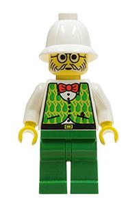 Dr. Kilroy Minifigure - Dr. Kilroy with green vest and green legs - adv035