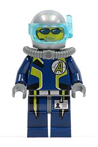 Agent Chase Minifigure - Agent Chase with diving gear and single sided head - agt020a