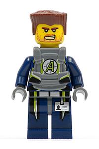 Agent Charge Minifigure - Agent Charge with body armor - agt030
