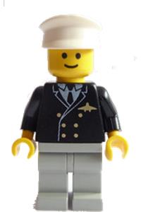 Airport - Pilot, Light Bluish Gray Legs, White Hat air019
