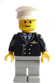 Airport - Pilot, Light Bluish Gray Legs, White Hat - air019