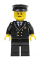 Airport - Pilot with Red Tie and 6 Buttons, Black Legs, Black Hat, Brown Eyebrows, Thin Grin - air022