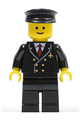 Airport - Pilot with Red Tie and 6 Buttons, Black Legs, Black Hat, Standard Grin - air024