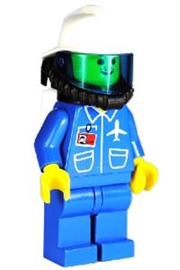 Airport - blue, blue legs, White Fire Helmet, Breathing Hose, White Airtanks, Nose Freckles air025