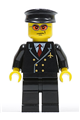 Airport Pilot with Red Tie and 6 Buttons, Black Legs, Black Hat, Orange Sunglasses - air042