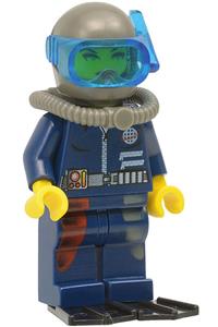 Mission Deep Sea Diver Minifigure - Mission Deep Sea Diver Cam with black flippers - alp023
