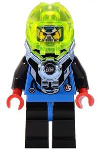 Captain Hank Hydro Minifigure - Hydronaut 2 with black flippers - aqu031