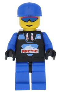 Captain Ross Minifigure - Black Arctic minifigure with a blue cap - arc003