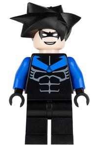 Nightwing with blue arms and chest symbol bat015