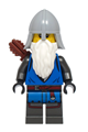 Male Black Falcon Archer with white beard, light bluish gray helmet with neck protector, quiver, and pearl dark gray detailed legs - bdp215