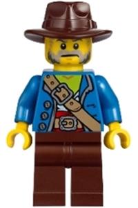Adventure in Transylvania Bandit - Bandit - Male, Blue Coat, Dark Brown Legs, Dark Brown Fedora - bdp231
