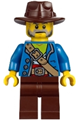 Bandit - Male, Blue Coat, Dark Brown Legs, Dark Brown Fedora - bdp231