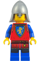 Male Lion Knight with flat silver neck protector and sideburns - bdp275
