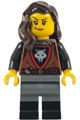 Female Wolfpack with dark brown hair, dark bluish gray legs, and black boots - bdp279