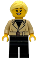Female Sequoia Tree Trail Adventurer with a tan jacket, black legs, and a bright light yellow ponytail - bdp293