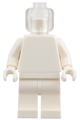 Minifigure with a plain white torso, white legs and a trans-clear head - bdp310