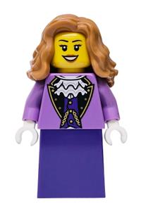 Privateer Frigate Fortuna Captain's Daughter - Captain's daughter wearing a medium lavender jacket, dark purple skirt and medium nougat wavy hair - bdp334