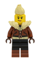 Female raider with tan hair wearing a reddish brown jacket with a tan fur collar - bdp354