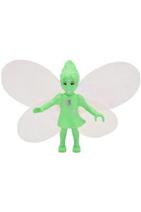 Belville Fairy - Fairy minifigure from Belville theme with a medium green color and stars pattern - belvfair02a