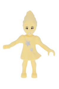 Belville Fairy - Fairy figure from Belville theme with light yellow body and stars pattern - belvfair05