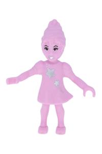 Belville Fairy - Fairy from Belville theme, bright pink with stars pattern, includes skirt and wings - belvfair08