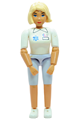 Belville Female - Medic, Light Blue Shorts, White Shirt with EMT Star of Life Pattern, Light Yellow Hair, Skirt - belvfem12a