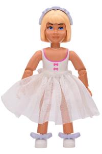 Belville Female - White Swimsuit with Dark Pink Bows Pattern, Light Yellow Hair, Skirt Short, Headband, Light Violet Bows belvfem20