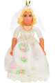 Belville Female - White Top with Green Leafy Collar Pattern, Light Yellow Hair, Skirt Long, Veil, Crown - belvfem26a