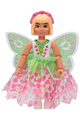 Belville Female - Josephine, White Top with Laced Green Inset, Fairy Skirt, Headband - belvfem28a