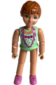 Female Belville Princess Flora with a green skirt and green wings - belvfem29a