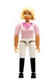 Belville Female - White Shorts, Black Boots Style, Pink Shirt with Dark Pink Pattern, Light Yellow Hair, Helmet - belvfem36a
