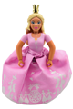 Belville Female - Princess - Pink Top, Yellow Hair, Dark Pink Shoes with Pink Skirt, Crown - belvfem39a