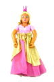 Belville Female - Princess - Pink Top, Yellow Hair, Dark Pink Shoes, Skirt Long, Crown - belvfem39b