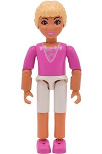 Belville Princess Vanilla - Female Belville figure dressed as Princess Vanilla with dark pink top, pink skirt, and crown - belvfem40
