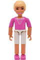 Belville Female - Princess Vanilla Dark Pink Top with V-Neck with Pink Skirt, Crown - belvfem40