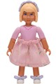 Belville Female - Pink Shorts, Pink Shirt with Necklace Pattern, Light Yellow Hair, Light Pink Skirt, Bows, Headband - belvfem51