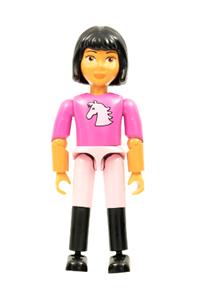 Belville Female - Dark Pink Horse Head Top, Pink Shorts, Black Boots, Black Hair, Helmet belvfem68