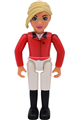 Belville Female - Horse Rider, White Shorts, Red Shirt, Light Yellow Hair Ponytail - belvfem80