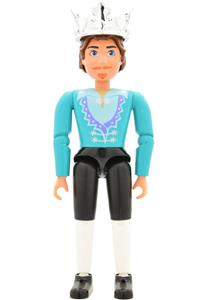 Belville Male King - King from Belville, with white and black pants, dark turquoise shirt, brown hair, and crown - belvmale1
