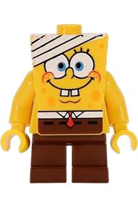 SpongeBob Minifigure - SpongeBob with bandage on head - bob016