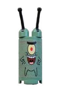 Plankton Minifigure - Plankton with sticker - bob024