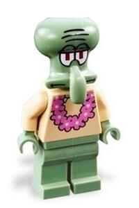 Squidward with pink lei bob035