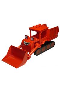 Duplo Muck - Duplo Muck facing forward with one red 2x4 plate - btb010