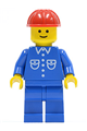 Shirt with 6 Buttons - Blue, Blue Legs, Red Construction Helmet - but011