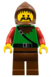 Forestman Minifigure - Forestman 4 from the Dark Forest with brown legs - cas010